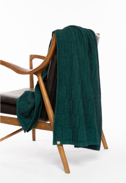 Paua Merino Possum Basket Weave Throw