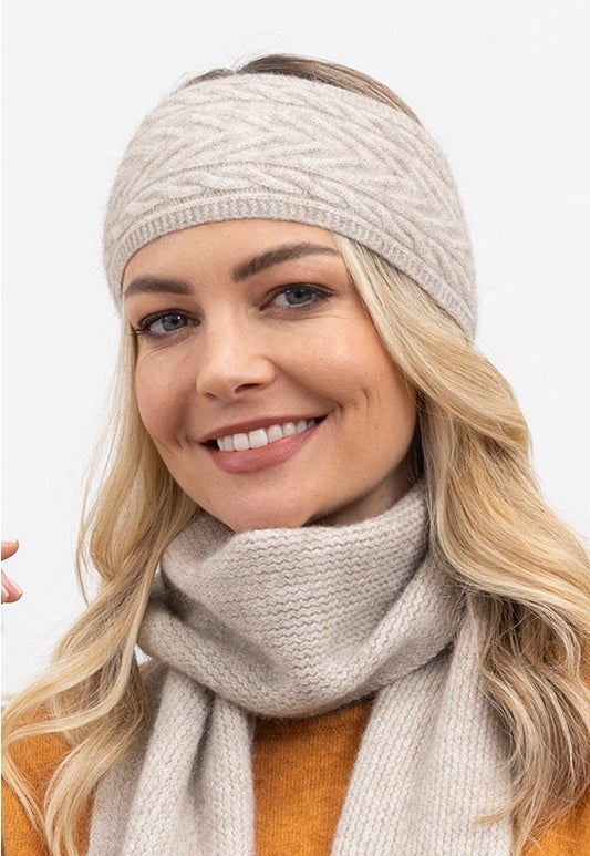 Natural Merino Possum Cable Head Band