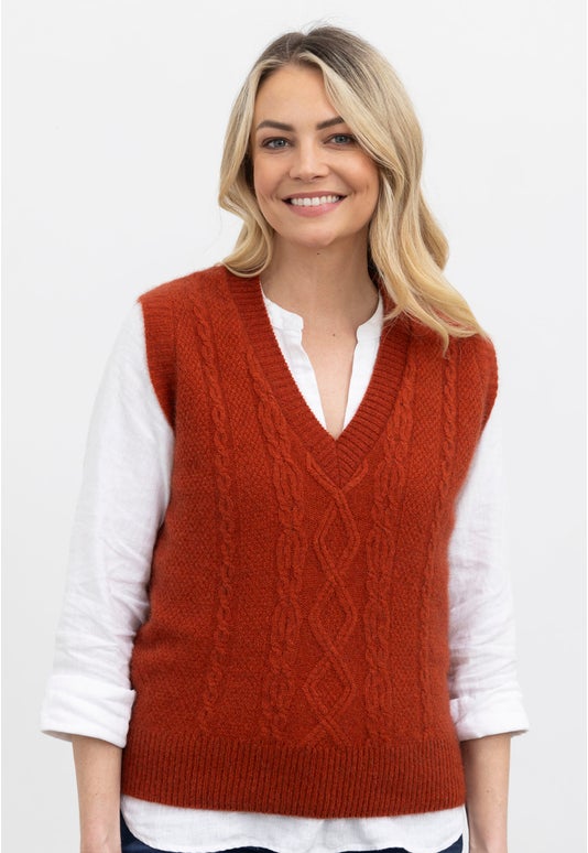 Sienna Merino Possum Cable Vest
