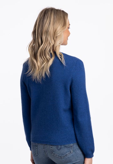Cornflower Merino Possum Classic Cardigan