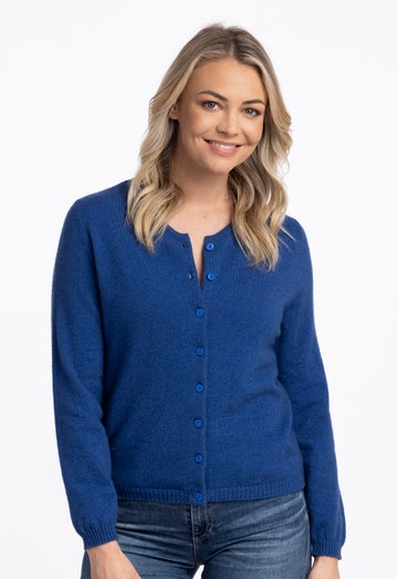 Cornflower Merino Possum Classic Cardigan