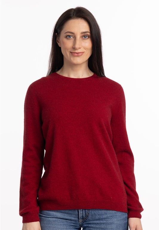 Berry Merino Possum Classic Crew Sweater