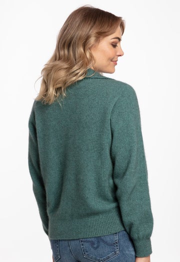 Sage Merino Possum Collared Jacket