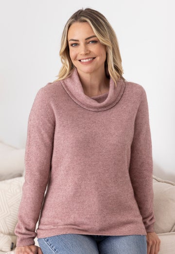 Lily Merino Possum Cowl Neck Sweater