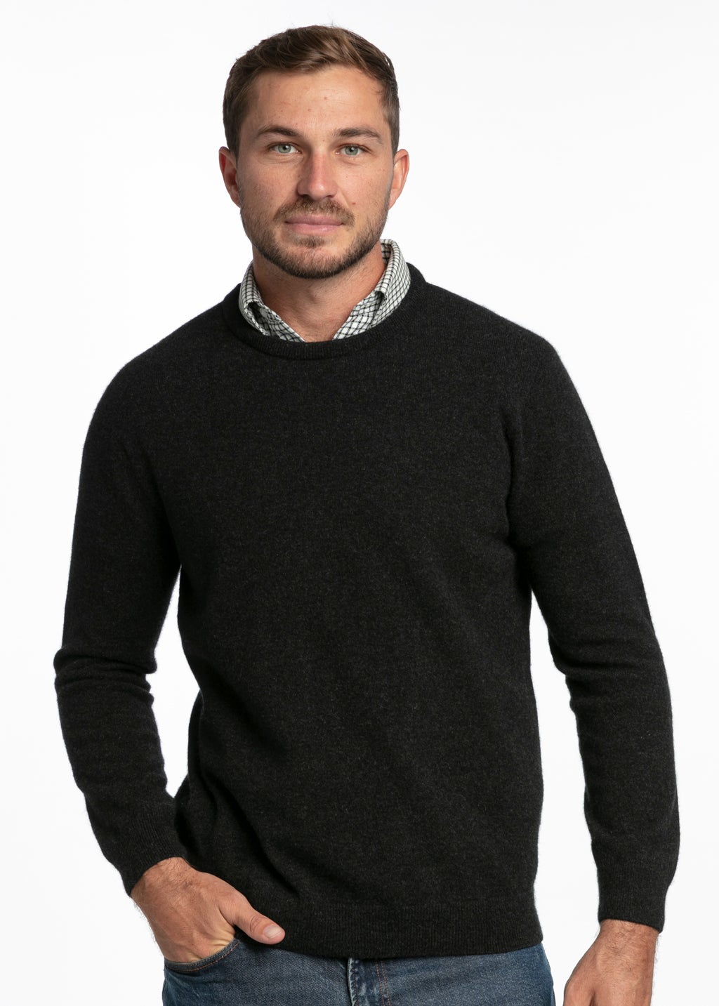 Merino Possum Crew Neck Jersey Scarlet | The Wool Company