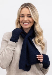 Midnight Merino Possum Dash Scarf