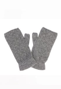 Silver Merino Possum Dash Wristwarmers