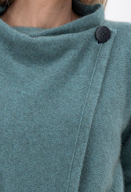 Merino Possum Enfold Jacket Sage | The Wool Company