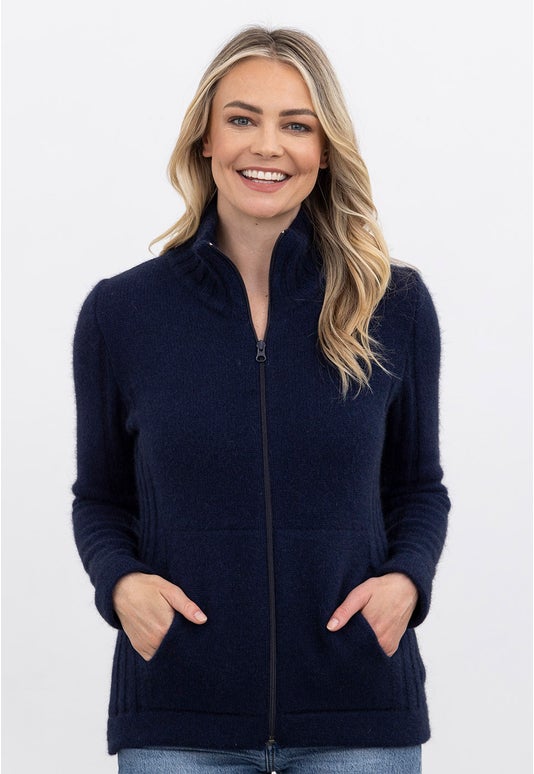 Twilight Merino Possum Essential Rib Jacket