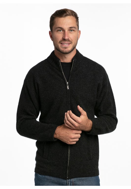 Charcoal Merino Possum Felted Jacket