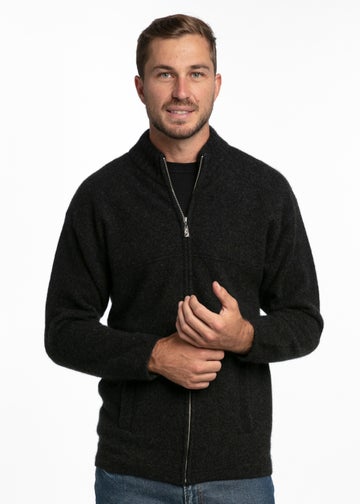 Charcoal Merino Possum Felted Jacket