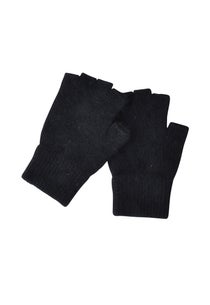 Black Merino Possum Fingerless Gloves
