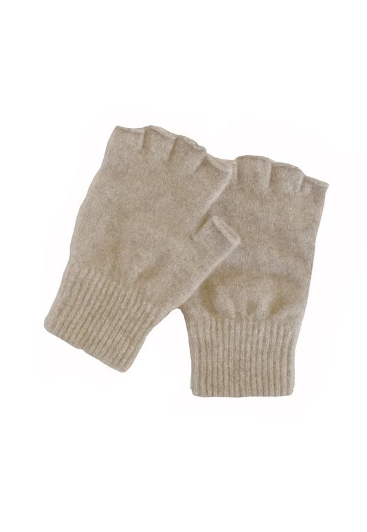 Natural Merino Possum Fingerless Gloves
