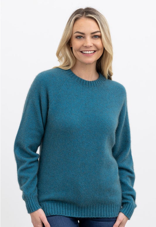 Teal Merino Possum Golf Sweater