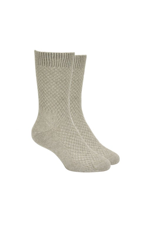 Natural Merino Possum Honeycomb Socks