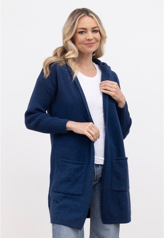 Admiral Merino Possum Hooded Long Jacket