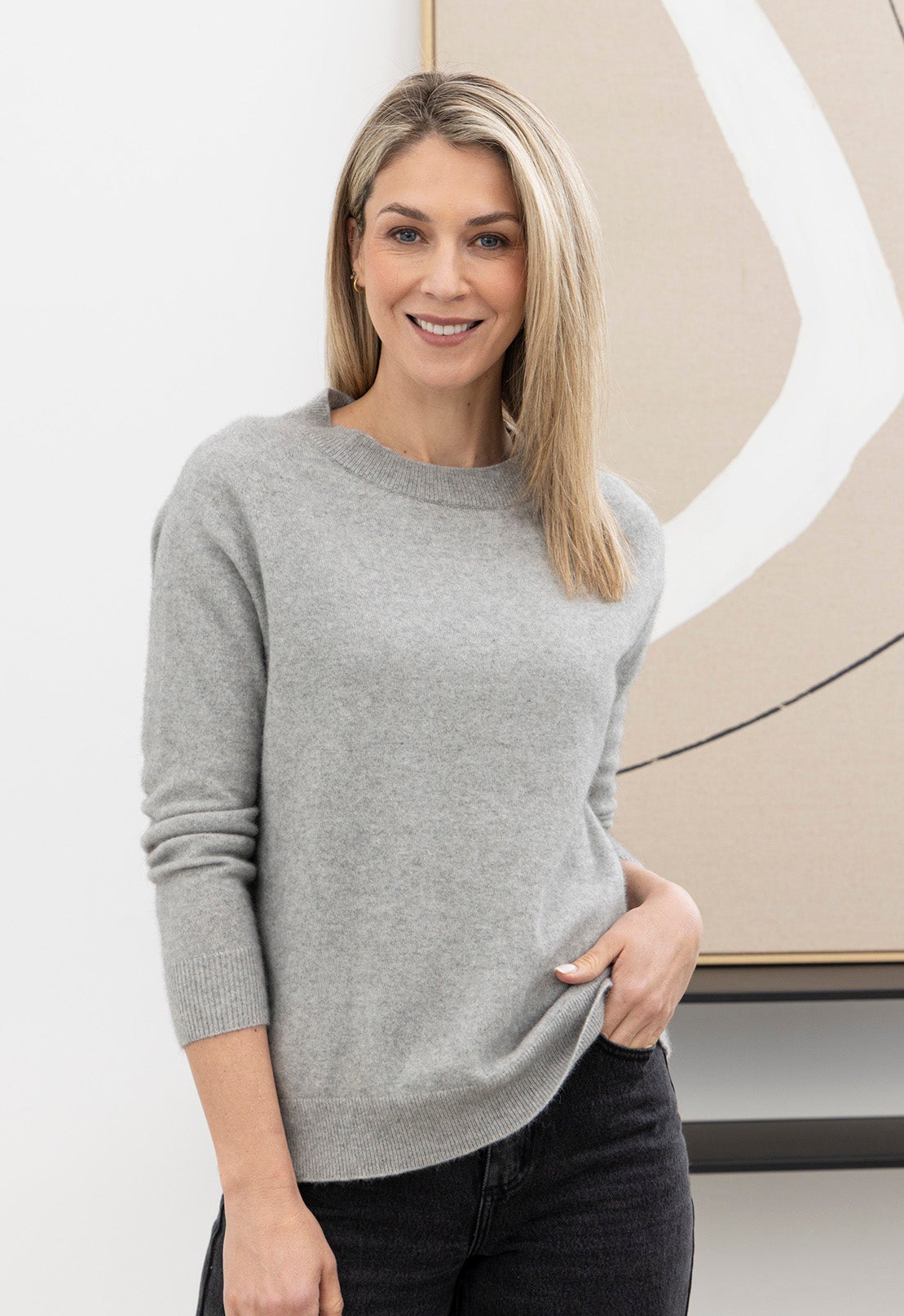 Merino Possum Lounge Sweater Cherry | The Wool Company