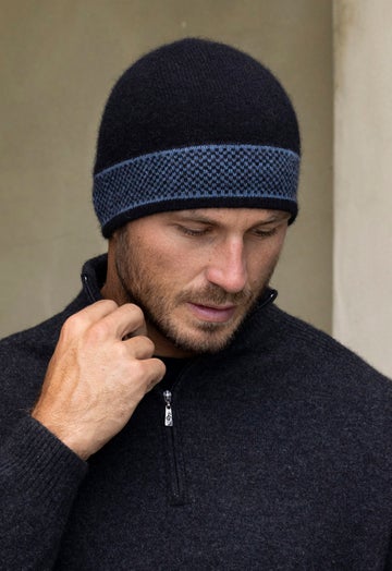 Blue Merino Possum Morse Hat