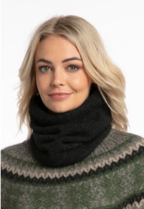 Charcoal Merino Possum Moss Neck Warmer