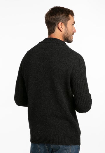 Charcoal Merino Possum Mount Turtle Sweater