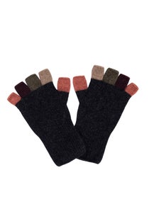 Charcoal Merino Possum Multi Fingerless Gloves