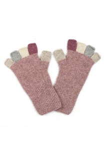 Lily Merino Possum Multi Fingerless Gloves