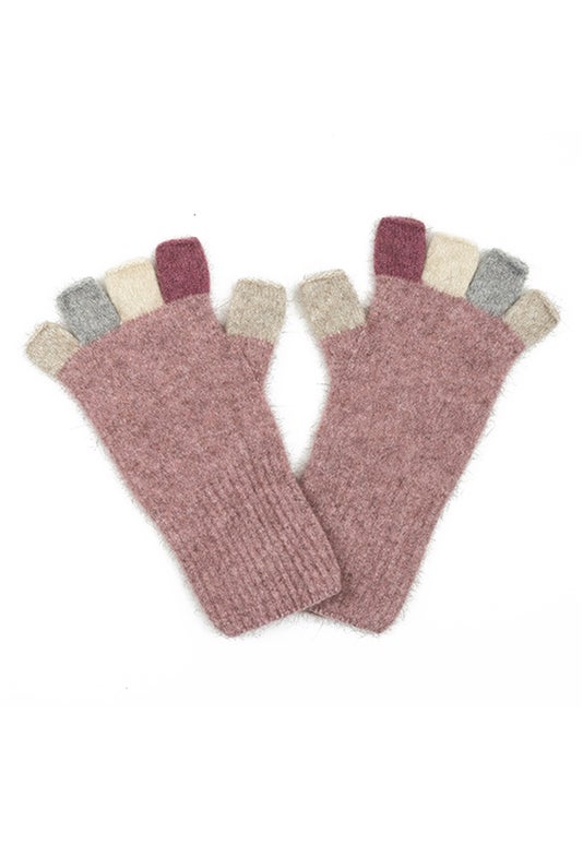 Lily Merino Possum Multi Fingerless Gloves