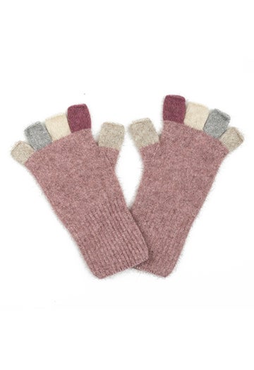 Lily Merino Possum Multi Fingerless Gloves