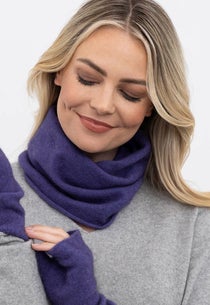 Violet Merino Possum Neck Warmer