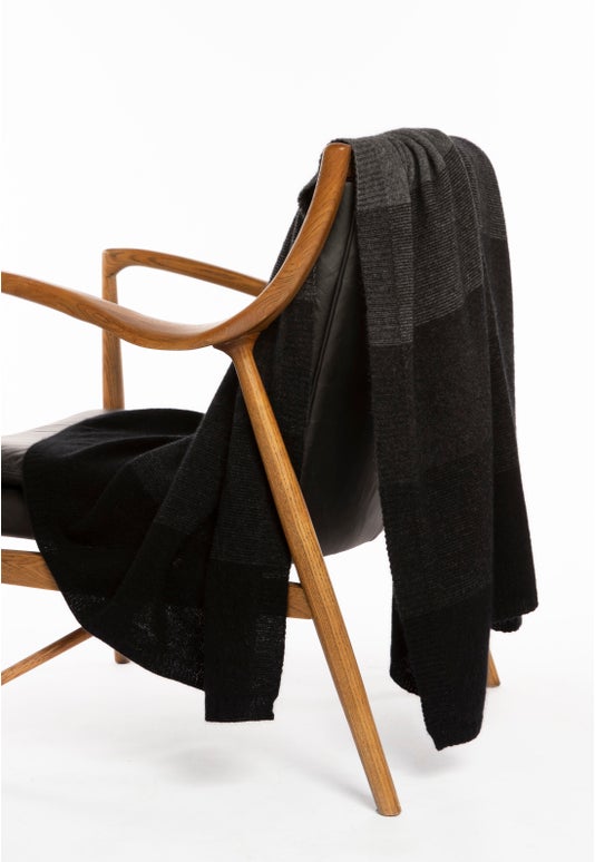 Monochrome Merino Possum Ombre Throw