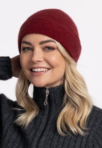 Berry Merino Possum Plain Beanie