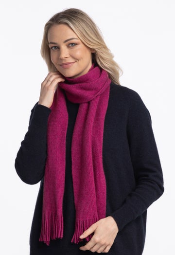Peony Merino Possum Plain Wide Scarf
