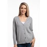 Merino Possum Relaxed Cardigan in Silver | The Wool Company