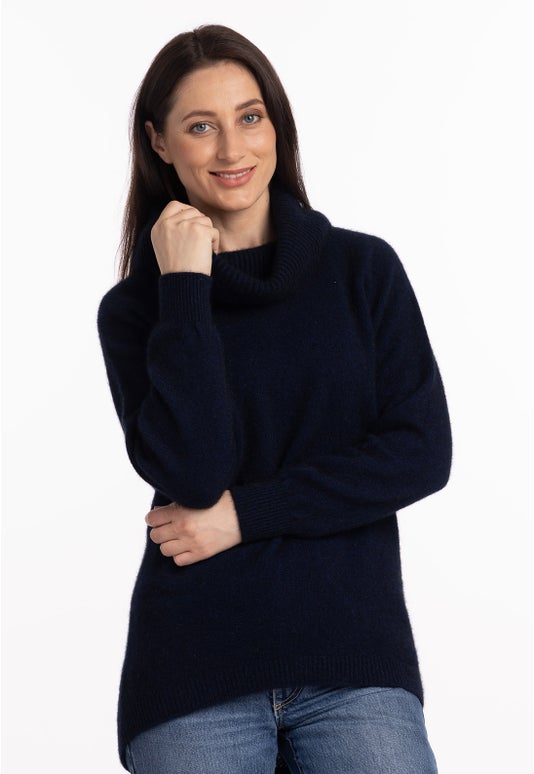 Midnight Merino Possum Relaxed Cowl Jersey