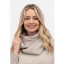 Merino Possum Ribbed Loop Scarf Natural The Wool Company