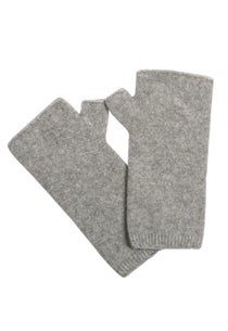 Silver Merino Possum Short Wristwarmers
