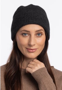 Charcoal Merino Possum Slouch Hat