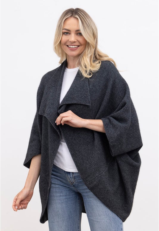 Charcoal Merino Possum Takahe Cape
