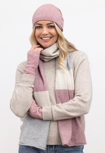 Lily Stripe Merino Possum Travel Scarf