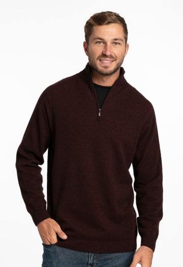 Shiraz Merino Possum Turtle Neck Zip Sweater
