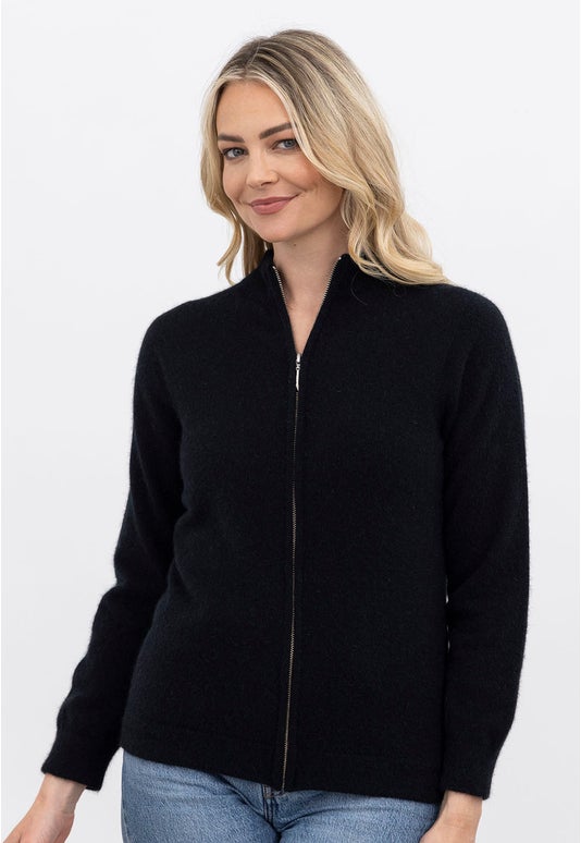 Black Merino Possum Utiku Jacket