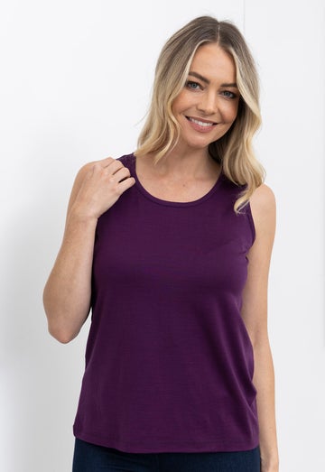 Plum Merino Singlet