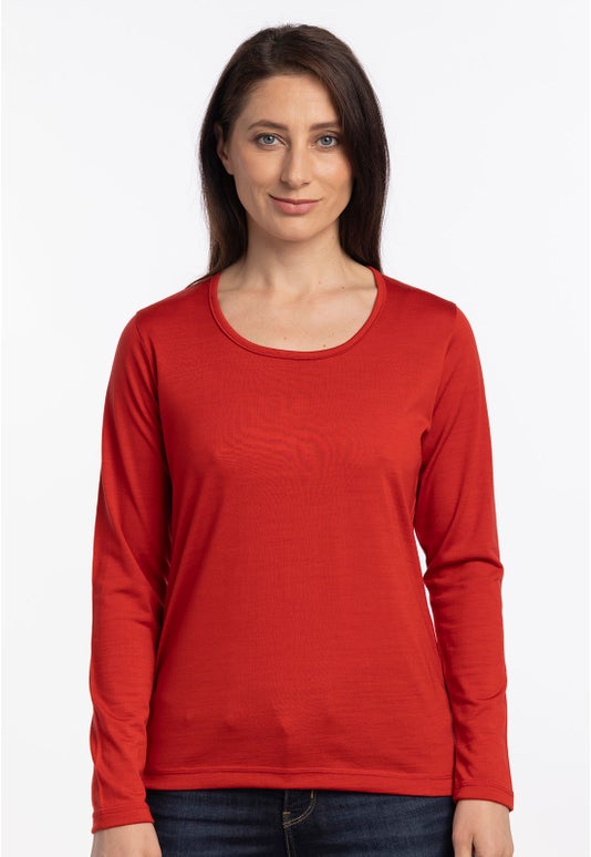 Burnt Red Merino Twc Semi Scoop