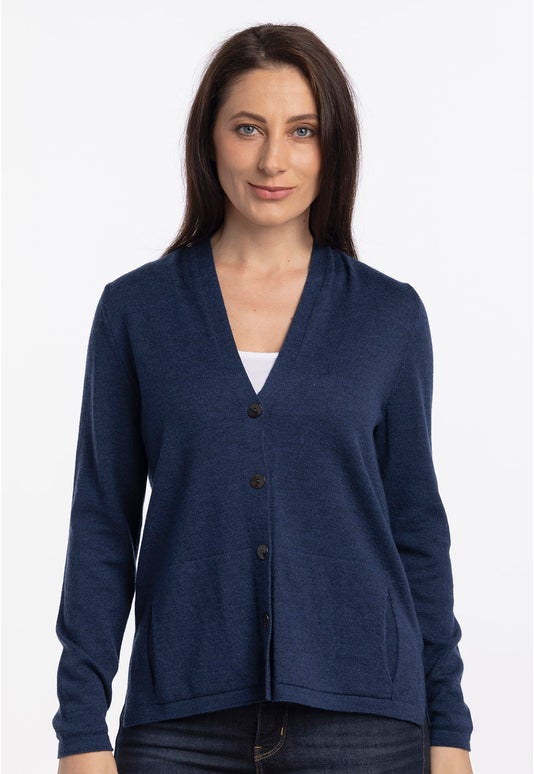 Midnight Merino V Neck Cardigan