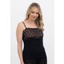 Black Merino Wide Lace Camisole