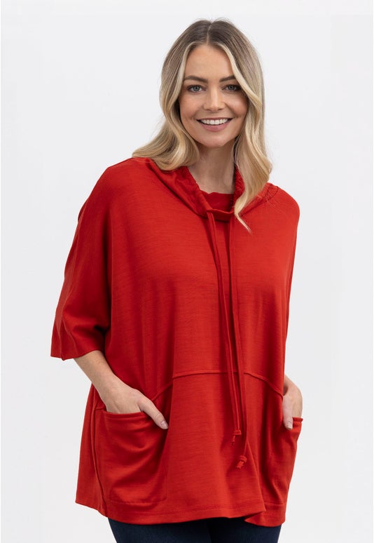 Burnt Red Merio Leisure Poncho
