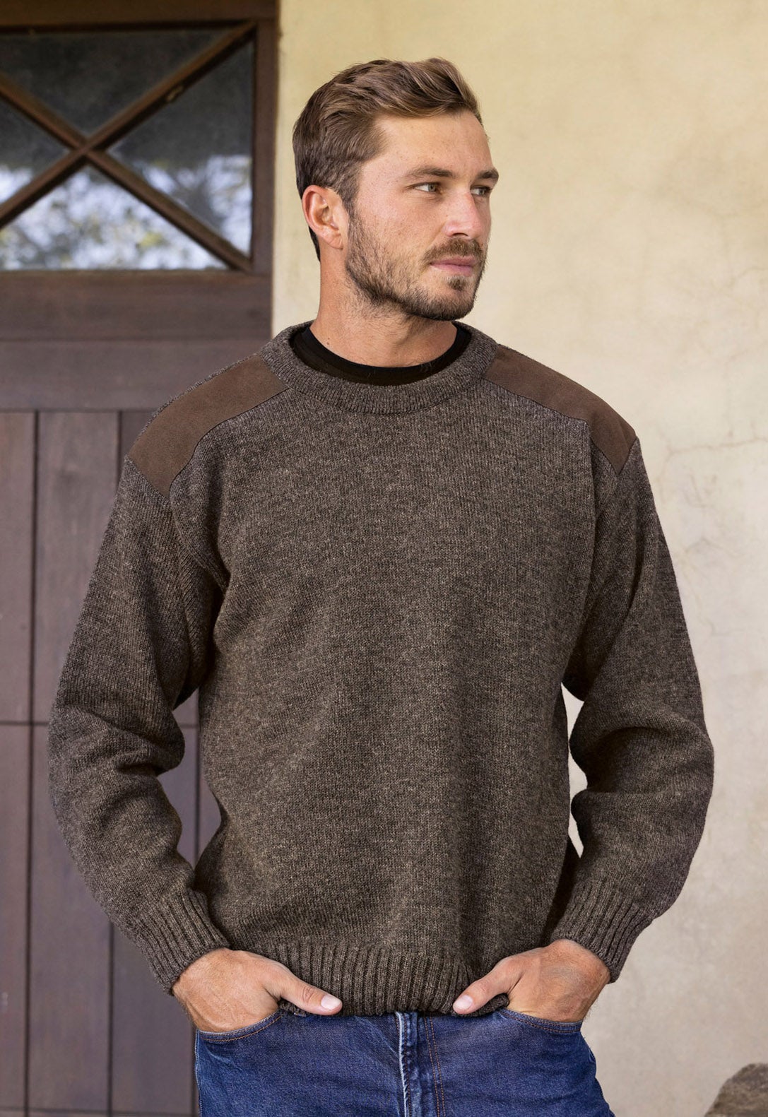 Tan wool sweater hotsell
