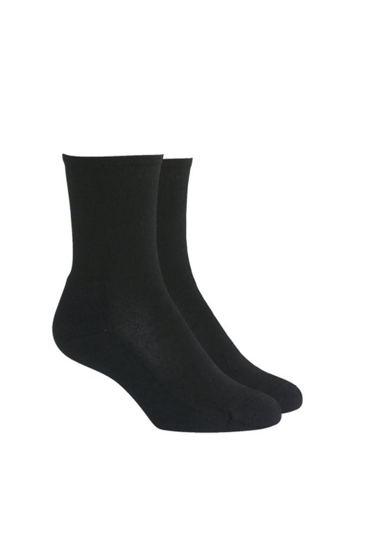 Black Womens Merino Health Socks