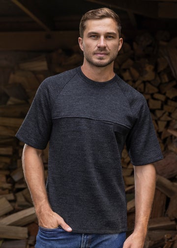 Charcoal Wool Farmers Tee